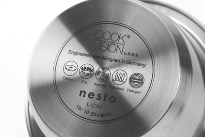 nesto Edelstahltopf Ø 16 cm x 8,5 cm, 1,3l