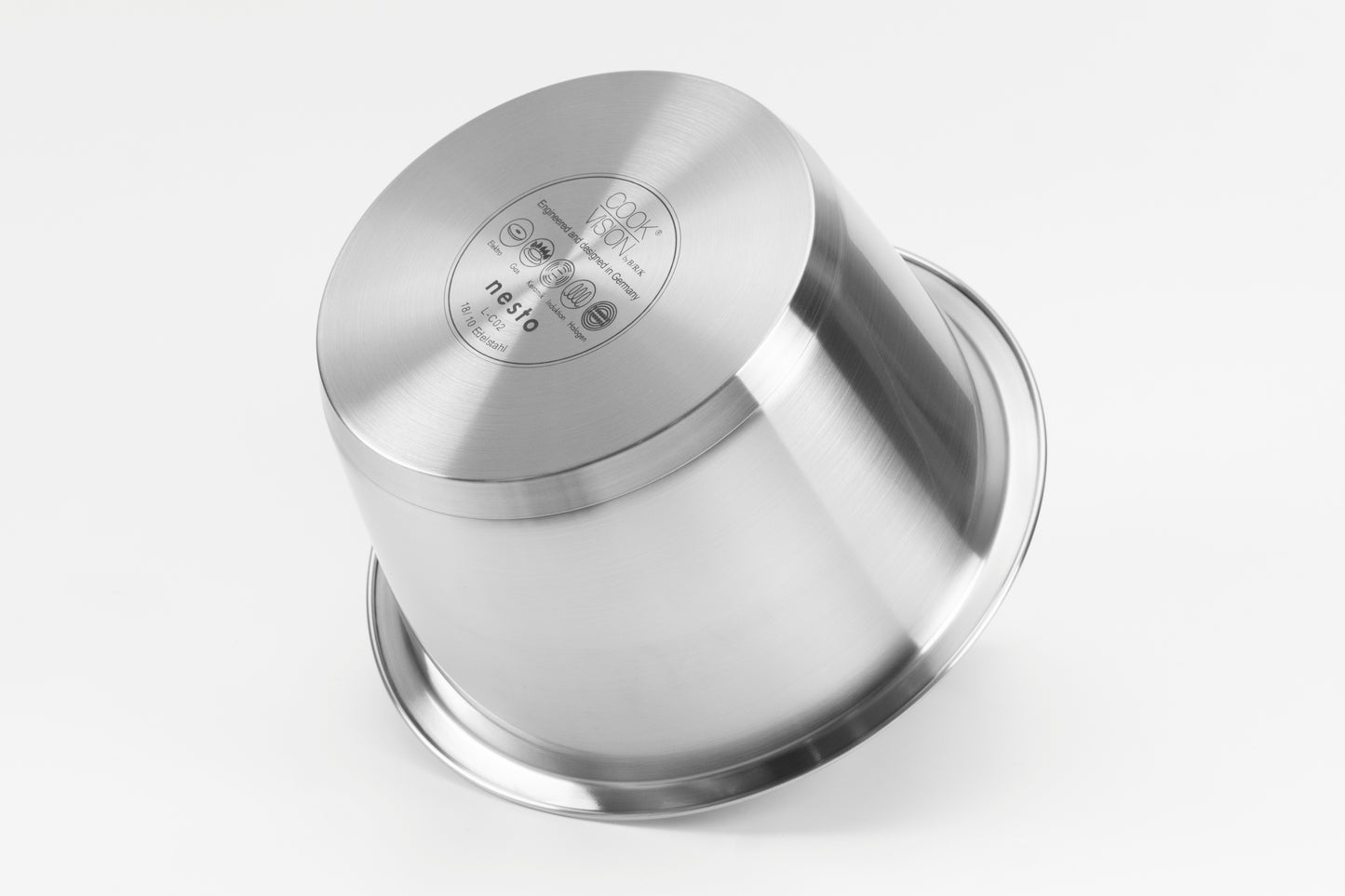 nesto Edelstahltopf Ø 22 cm x 12,7 cm, 3,8l
