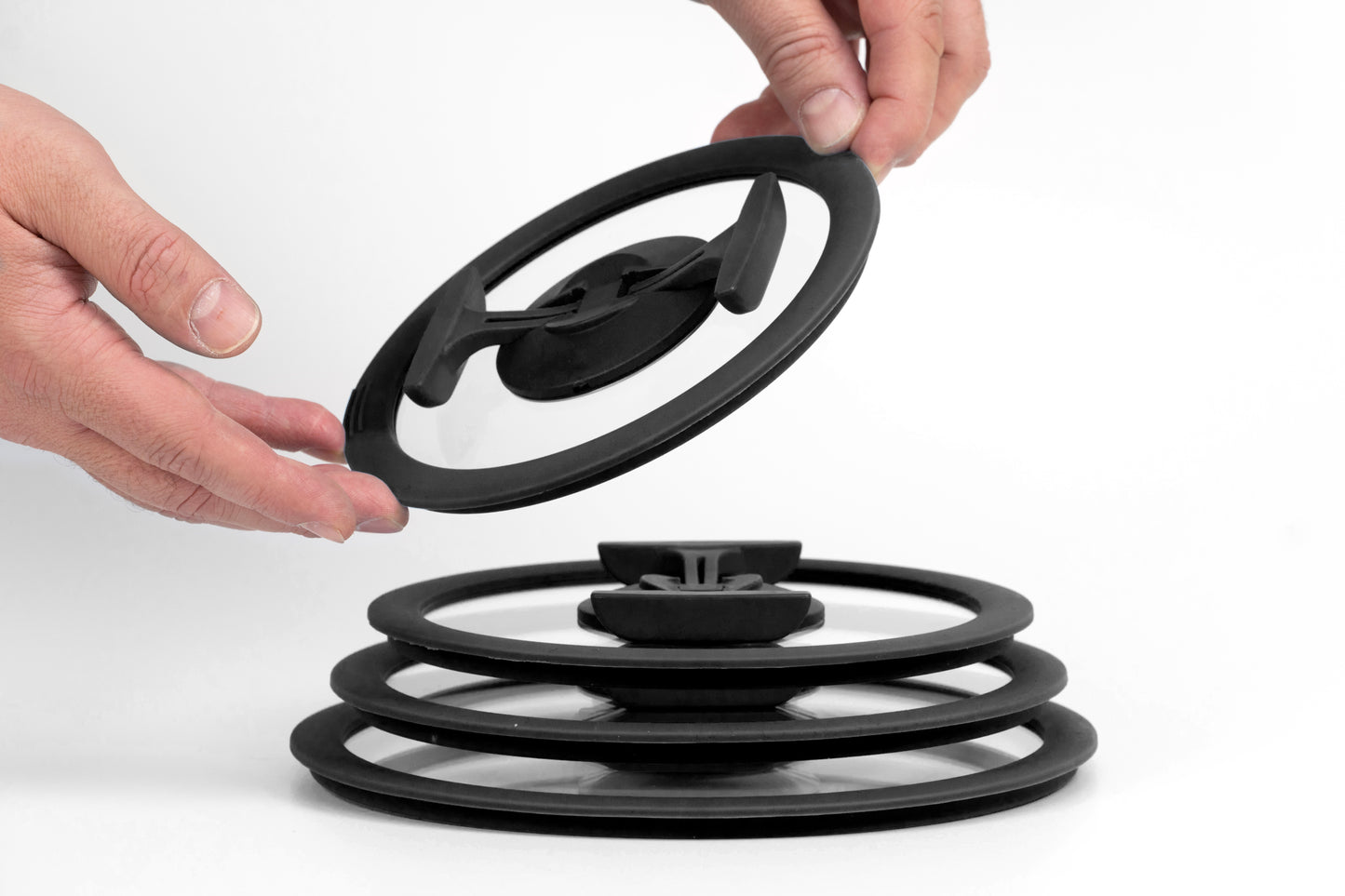 nesto Topf Deckel mit Silikonrand Ø 16 cm, schwarz